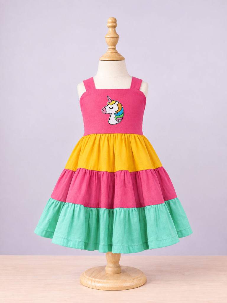 Unicorn Embroidery Dress