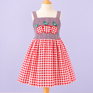 Red Apple Appliqué Frock